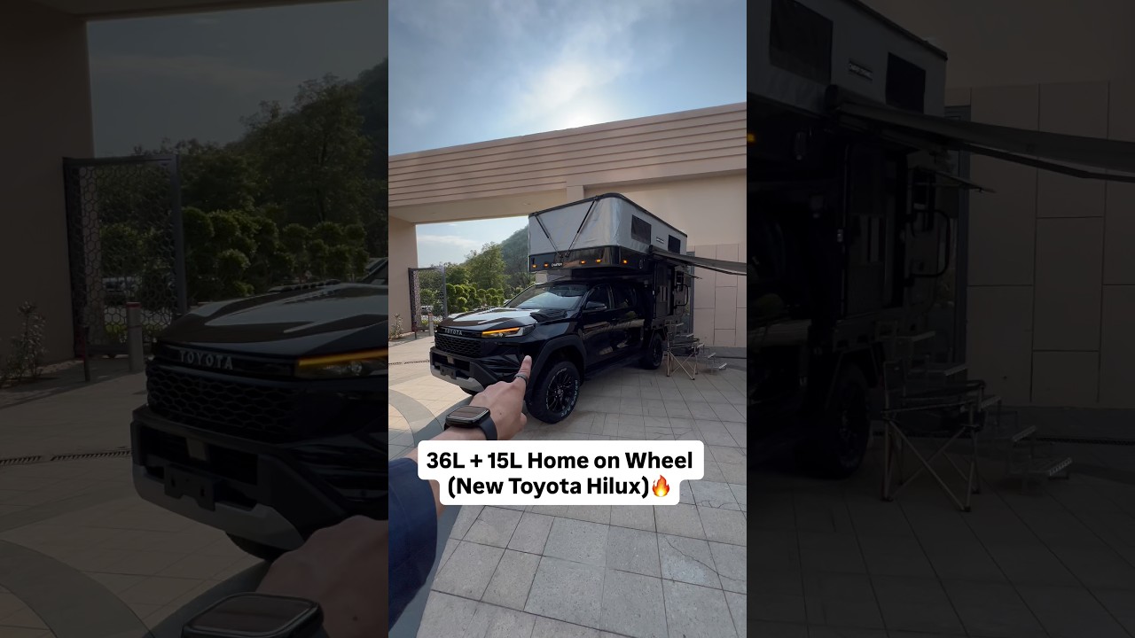 36L + 15L Home on Wheel (New Toyota Hilux)🔥#ToyotaHilux #Traveler #Reel