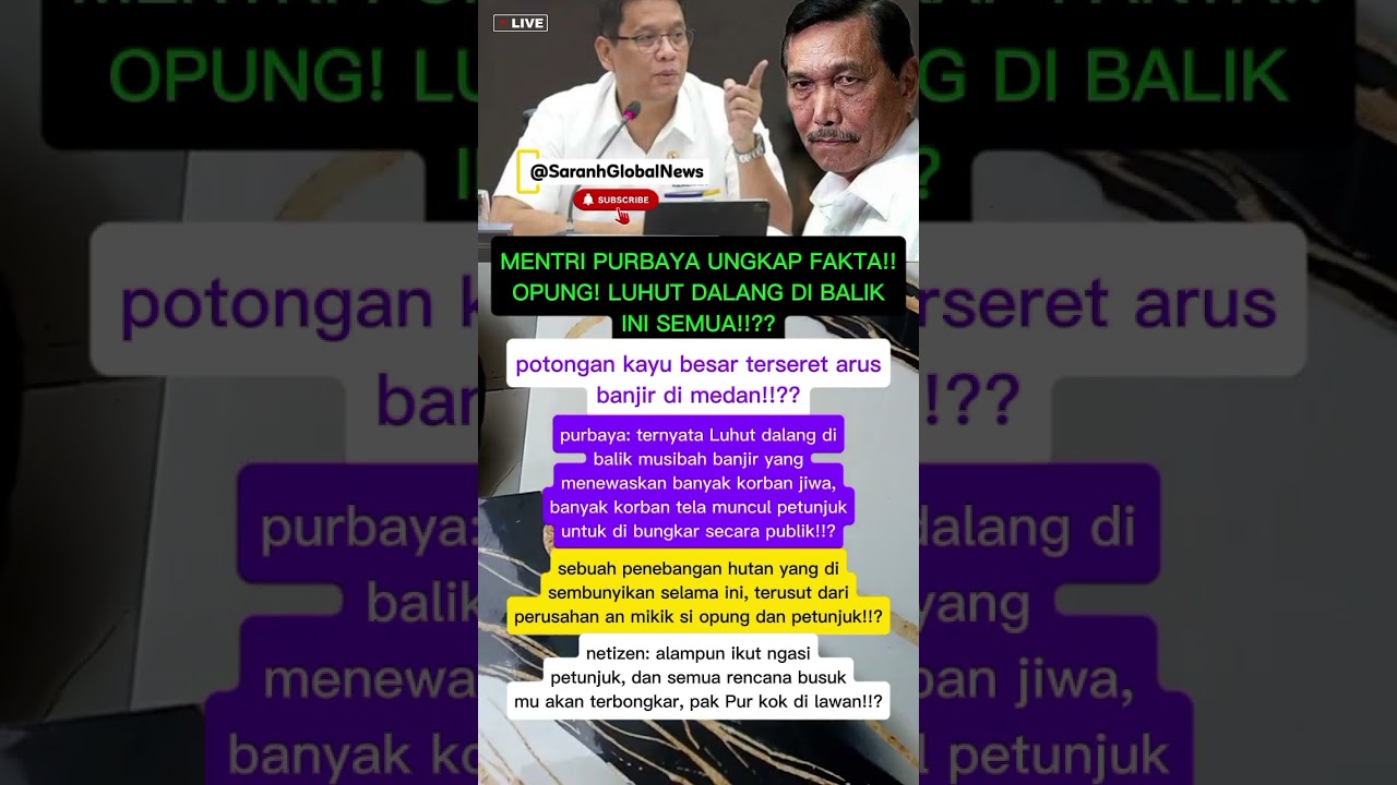 Luhut jadi berangkat kerok selama ini‼️#viral #purbayayudhisadewa #youtubeshorts #news