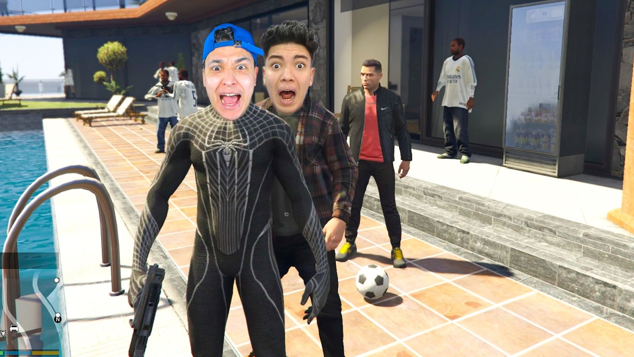 سبايدر الاسود وميسى 😱 خطفو كرستيانو !!