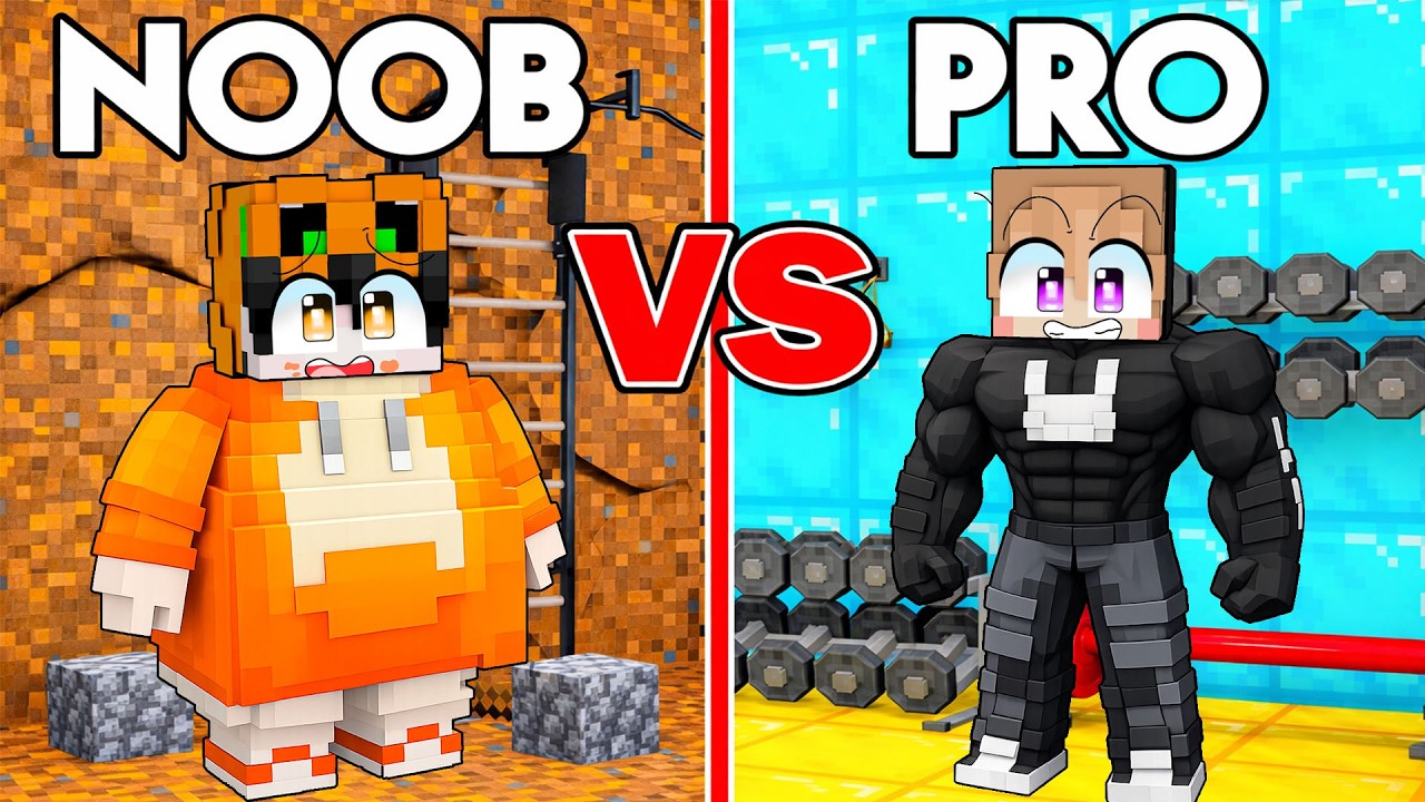 KITA BUAT GYM NOOB VS PRO DI MINECRAFT!!