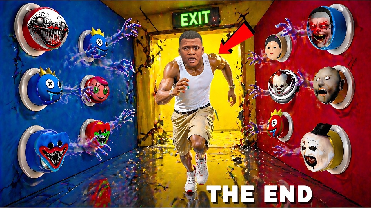 Franklin FINALLY escaped the Dangerous Button Room ( Part-3 ) ! in Telugu