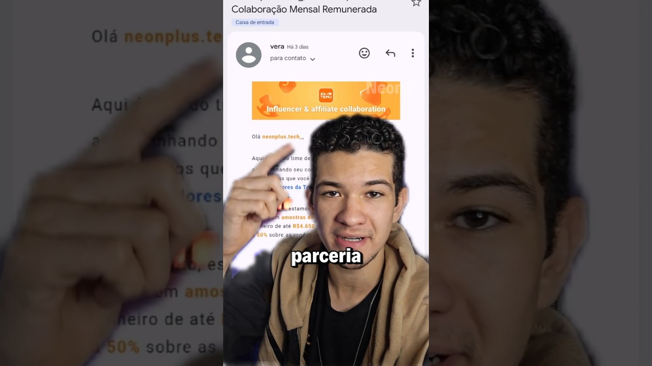 A TEMU me CHAMOU pra uma PARCERIA KKKKK (e me Ofereceu Muito...) #neon #tech #temu