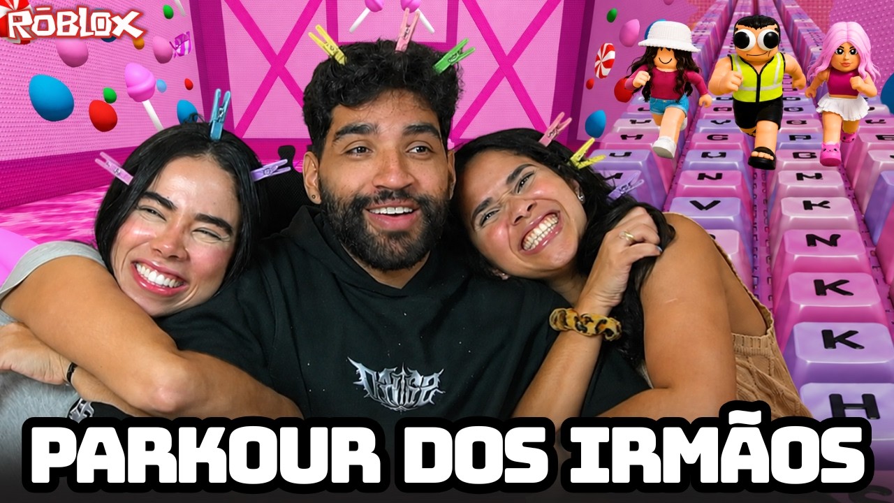 MINHAS IRMÃS ME DESAFIARAM NO PARKOUR TECLADO - QUEM PERDER JA ERA! | Roblox