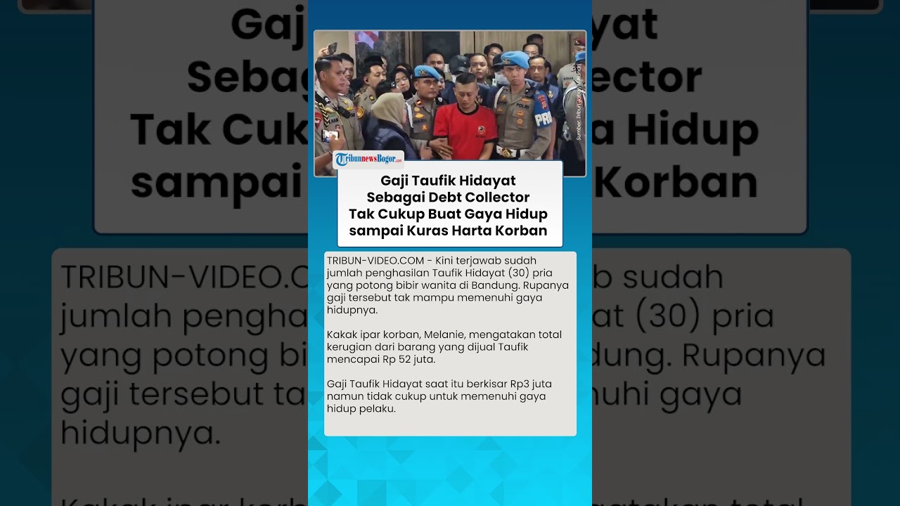 Gaji Taufik Hidayat Sebagai Debt Collector Tak Cukup Buat Gaya Hidup sampai Kuras Harta Korban