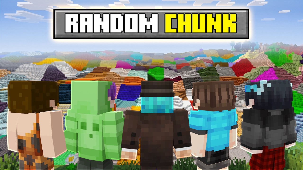 Gw Challange Laper Gang Untuk Tamatin Minecraft Tapi Chunknya Random!