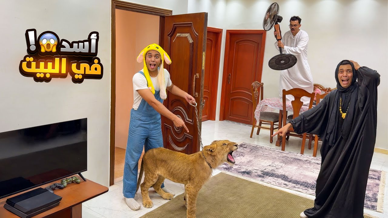 حموده اتجنن وجاب أسد البيت علشان يتحكم فالبيت كله🦁😂 السلسيلي