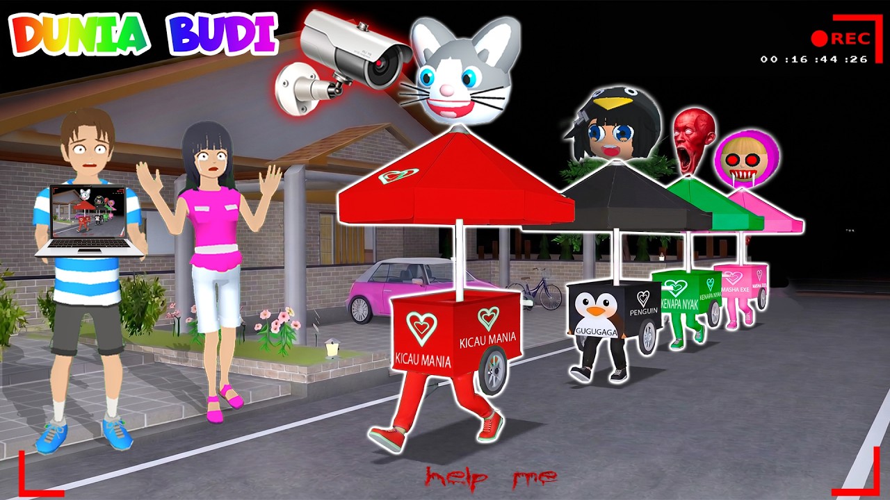 Yuta Mio Panik CCTV Merekam ANOMALI ESKRIM KICAU MANIA, GUGUGAGA PENGUIN, MASHA EXE Di Depan Rumah😱