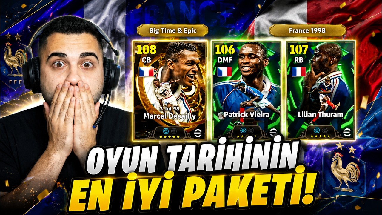 Oyun Tarihinin EN İYİ Paketi Gelmiş!! 😱 108 Desailly, 107 Thuram ve Vieira! 🔥🔥 Top Açılımı + Deneme!