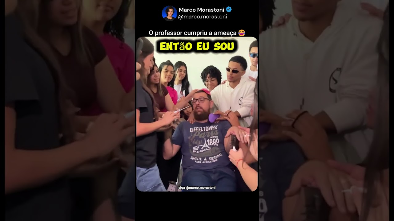 O professor cumpriu com a palavra🤣#motivação #inspiração #felicidade #divertido #amigos #professor