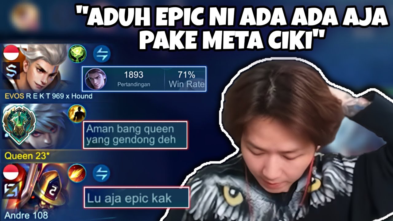 Prank Rekt Pakai Akun Epic !! Reaksi Rekt Digendong Epic Pakai Meta Ciki !!