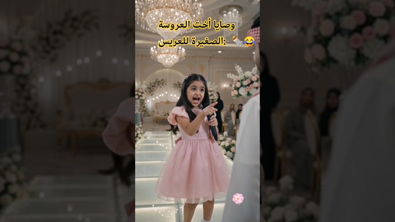 ​وصايا أخت العروسة الصغيرة للعريس: جيب شاورما أو ترجع لنا! 🌯😂 جز 2) #زفاف_الدبكة #فستان_زفاف_سعودي