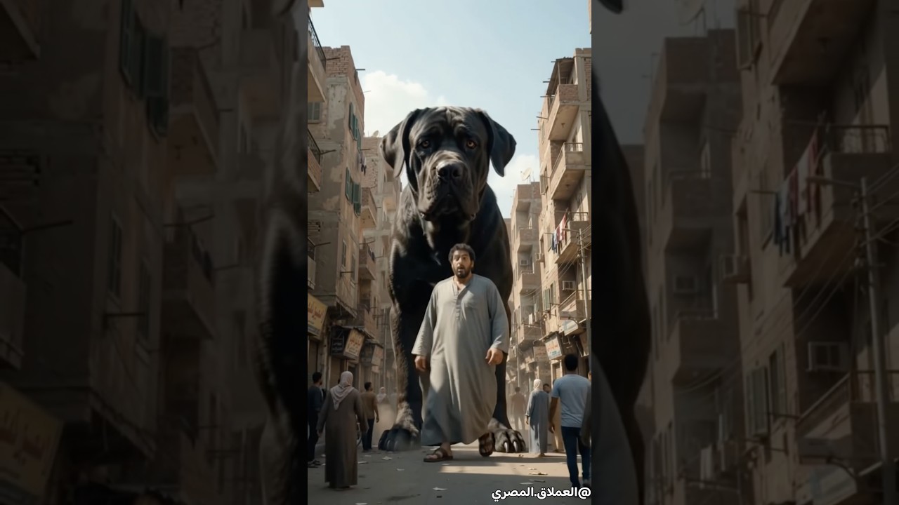 العملاق في مواجهة اكبر كلب في المدينة😱 #shorts