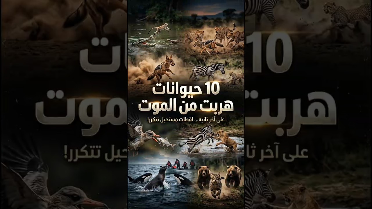 10 حيوانات هربت من الموت على آخر ثانيه.. لقطات مستحيل تتكرر! #shorts #animals #wildlife