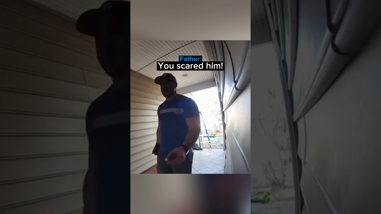 Kid Gets Scared By Mom Talking On Doorbell Camera…