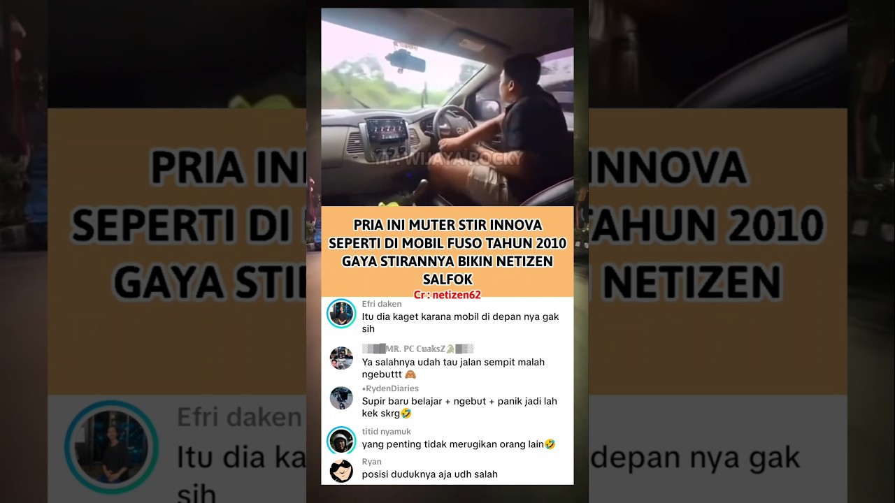 pria ini muter stir innova seperti di mobil fuso tahun 2010 #trending