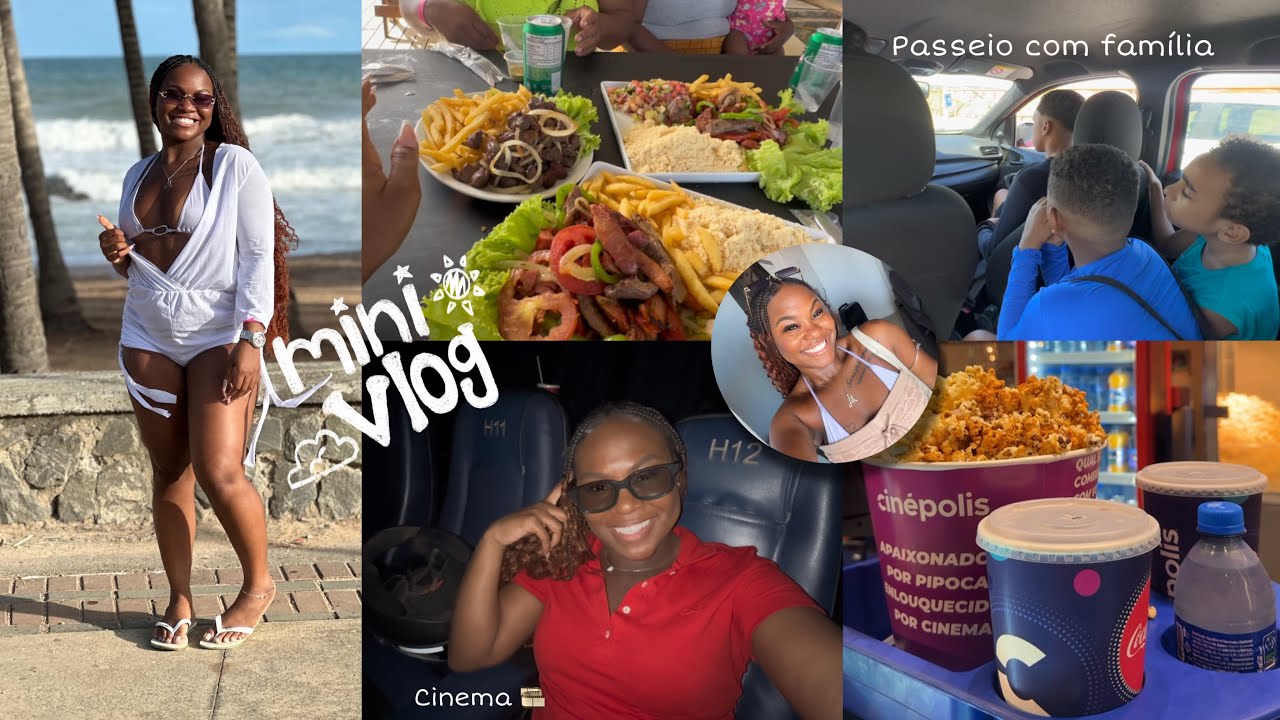 Mini vlog/ Um dia inteiro comigo, fui ao club e cinema🏝️🌊🎞️ #minnynovamente