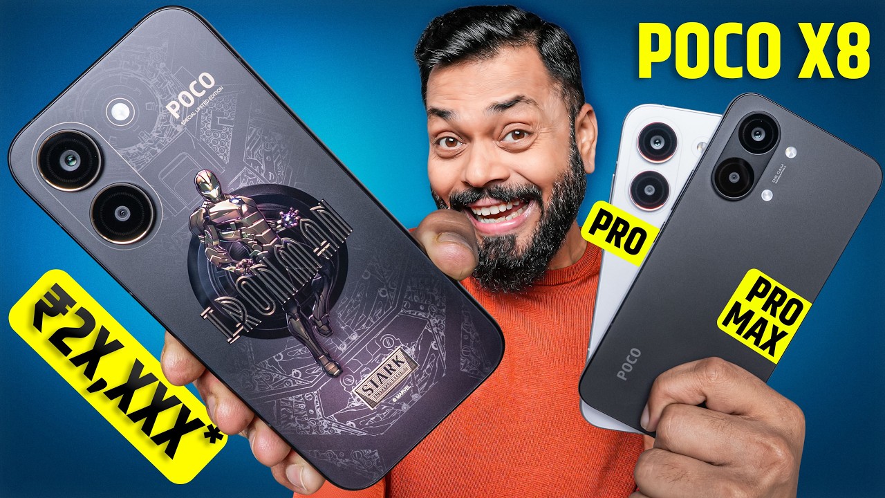 POCO X8 Pro & Pro Max Unboxing & First Look ⚡ Dimensity 9500s, 9000mAh, 100W & More