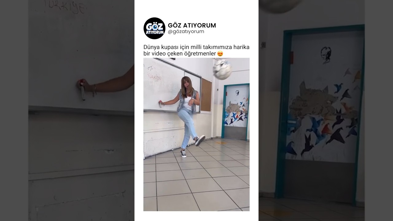 Dünya kupası için milli takımımıza harika bir video çeken öğretmenler 😍