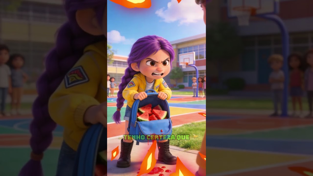 🎒 MISTÉRIO NA MOCHILA! Por que a mochila da Rumi está sangrando? 🤔 #shorts