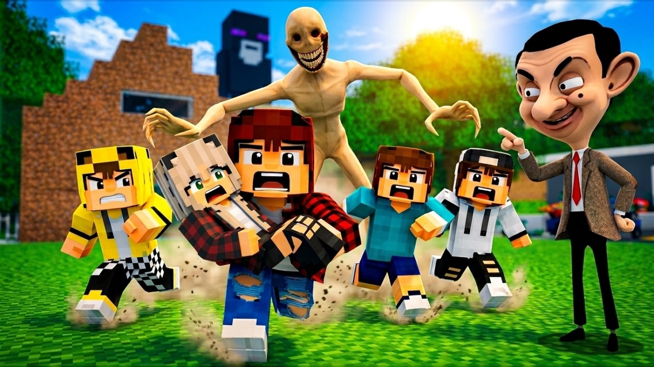 ماين كرافت لكن انا وعبوسي وكعبول وجيجي انقذنا عائلتي من الوحش داخل البيت 😱🔥 #فلم_ماين_كرافت