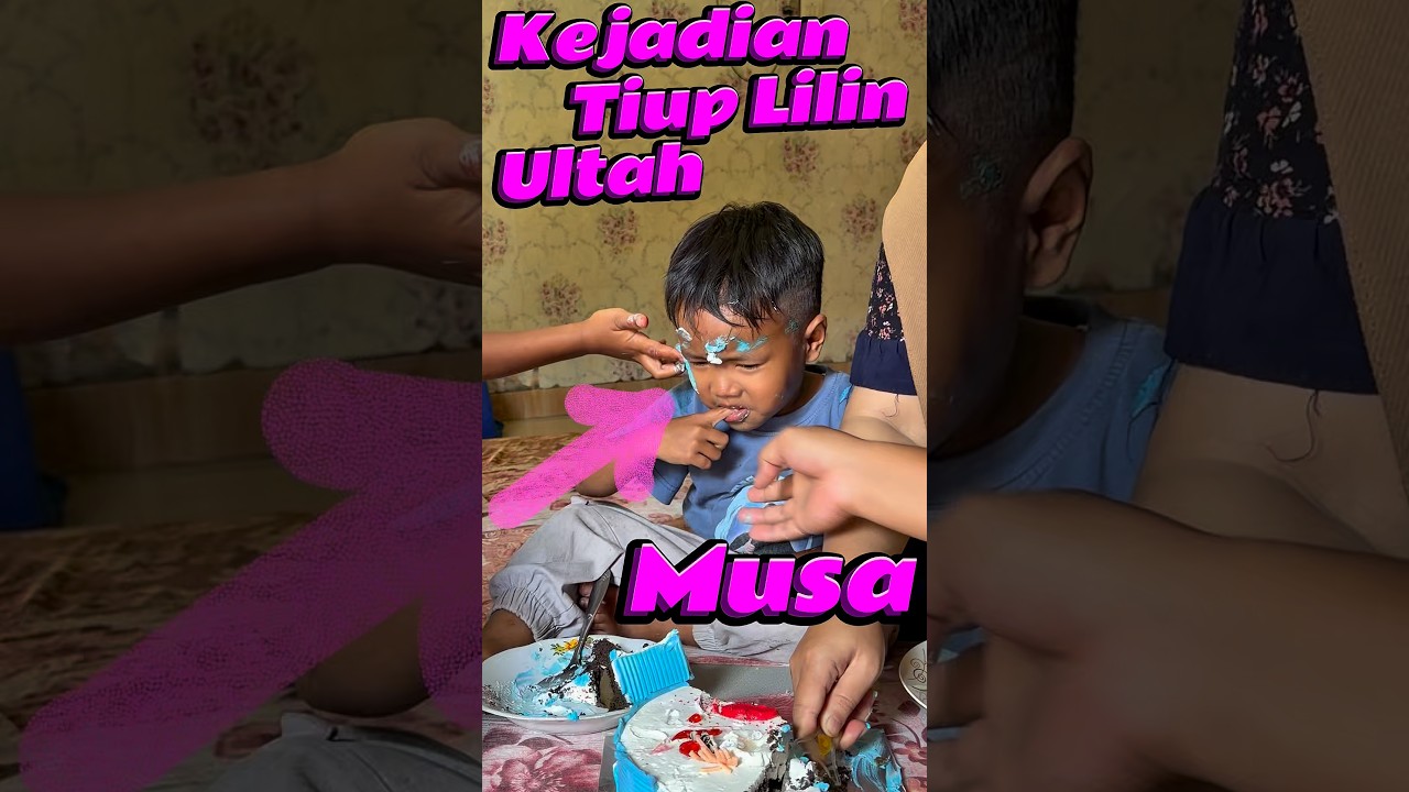 Kejadian tiup Lilin ultah Musa #comedy #minivlog #anakdesa #ulangtahun #sedih