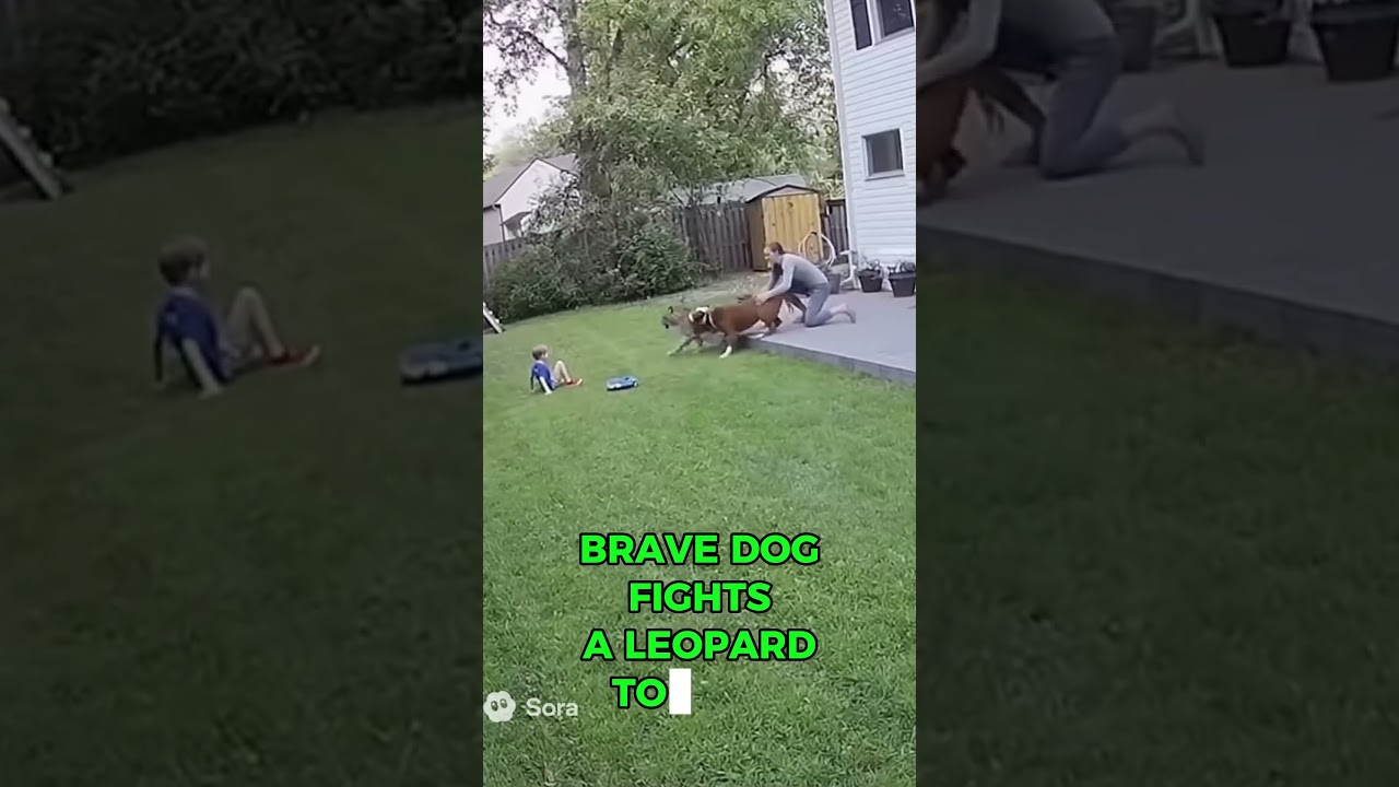 LEOPARD suddenly broke into a house, the brave dog #wildlife #dogshorts #dogsavesowner