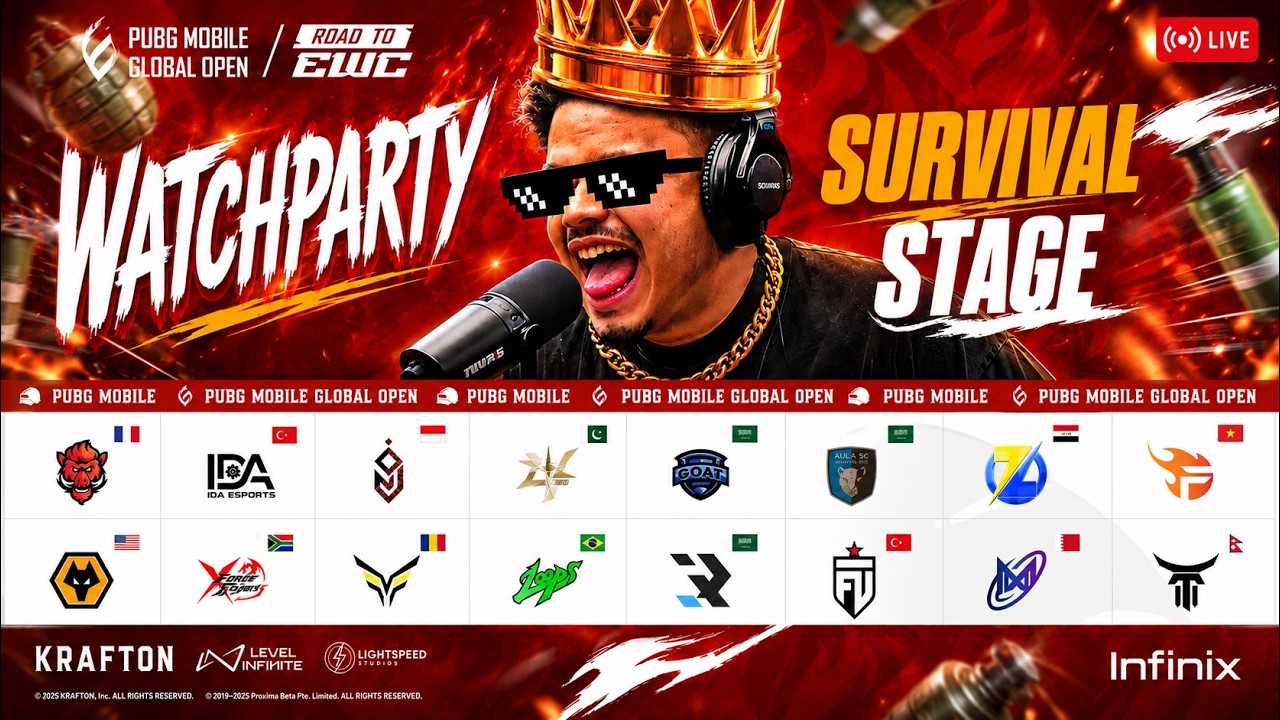 watchparty 2026 PMGO S1 Main Event | Survival Stage | PUBG MOBILE Global Open Season 1