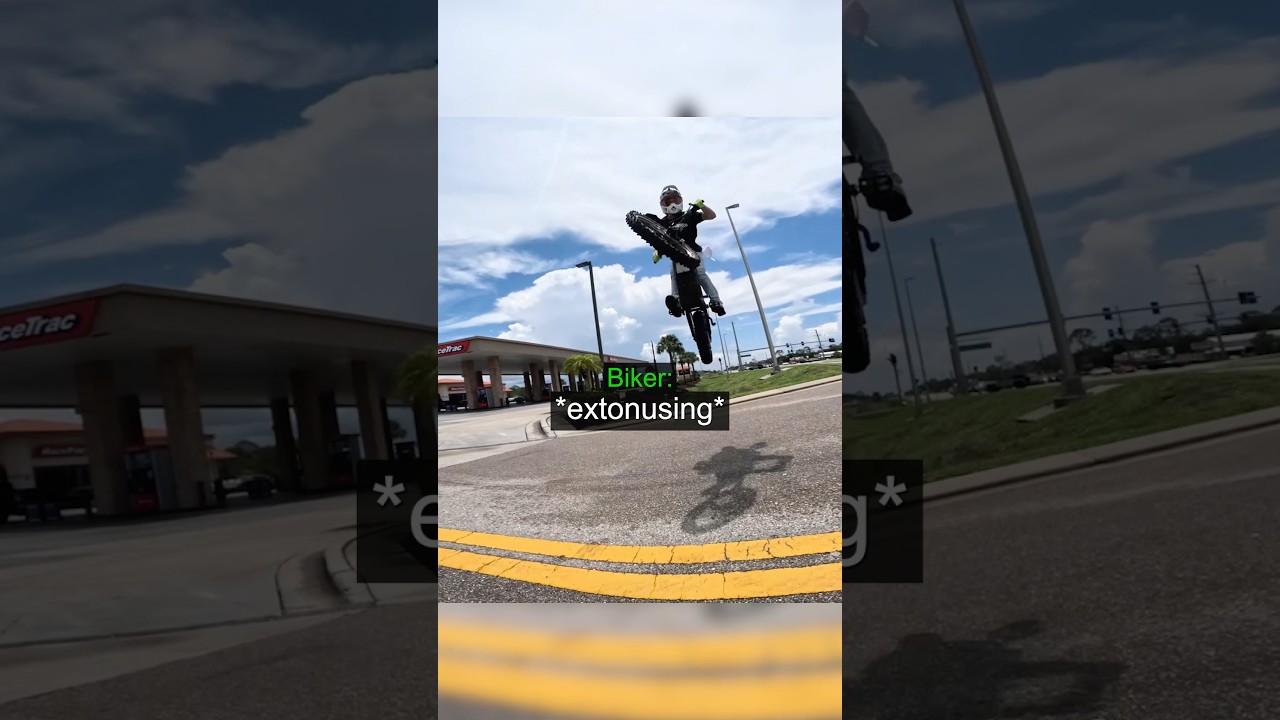 Biker Jumps Over Him 🤯