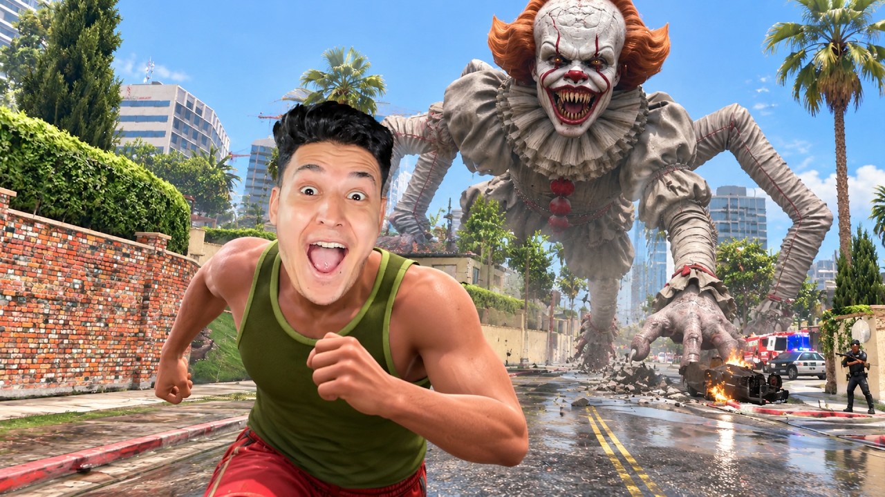 هربت من اقوى وحش عملاق في مدينة GTA 5 😱