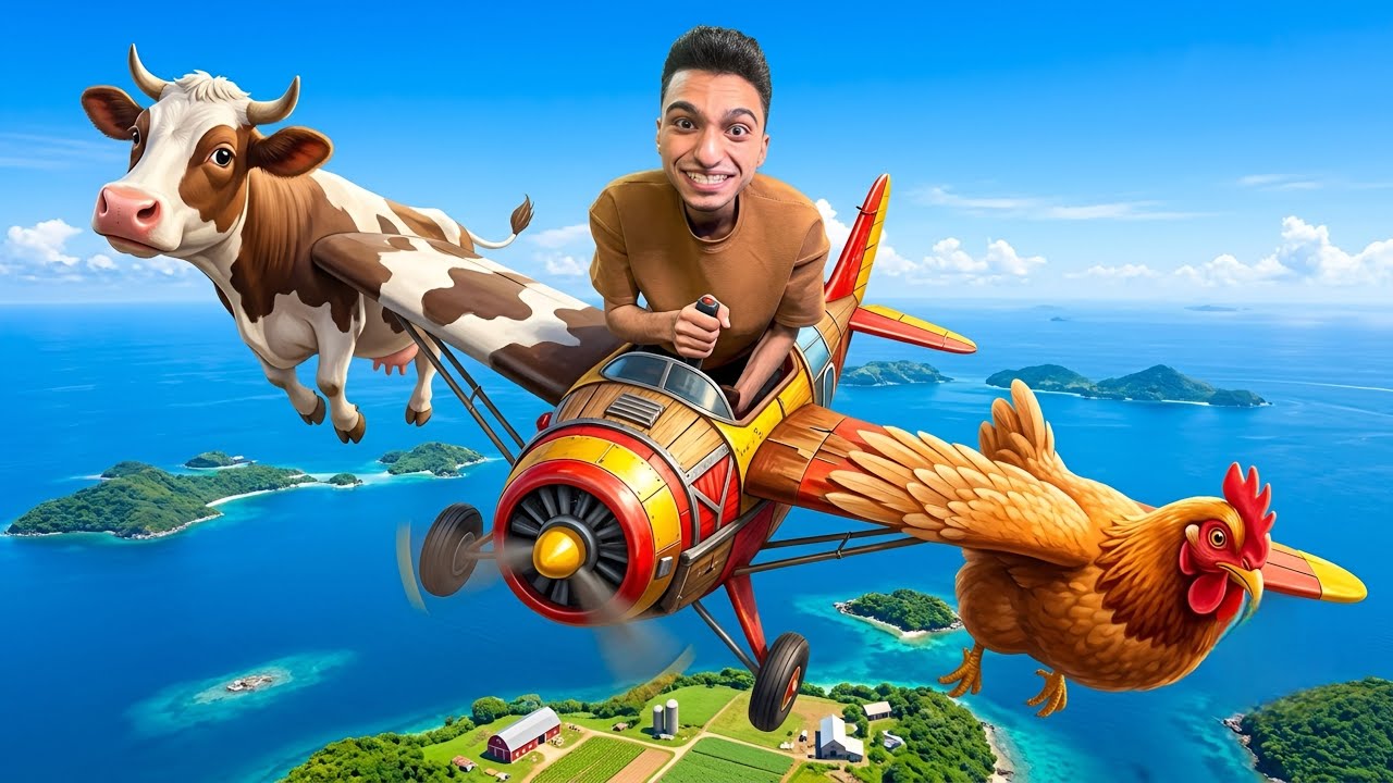 في اللعبه دي انا بصنع طياره علشان اوصل بيها حيوانات الي جزيره مفقوده 🔥 | roblox