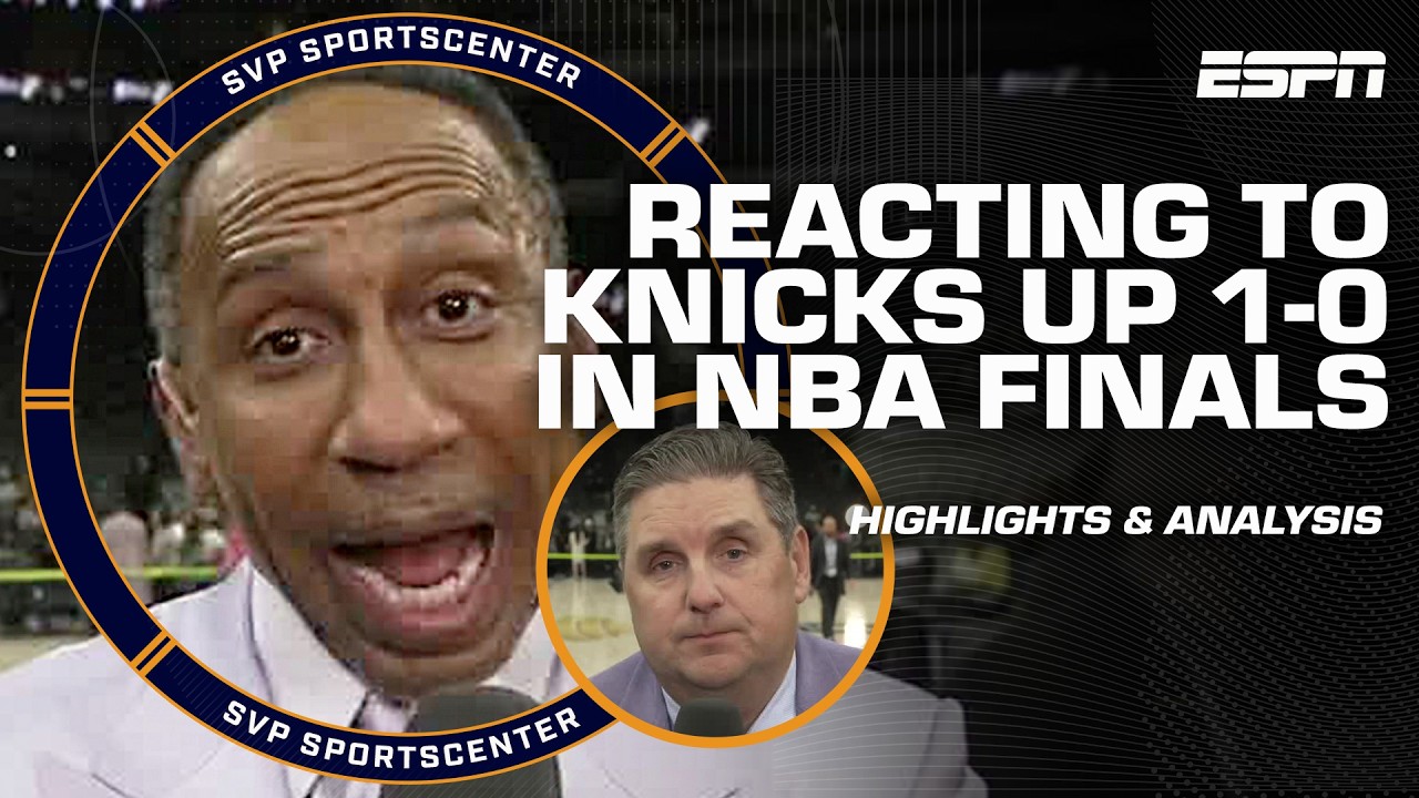 Stephen A. Smith holds back his excitement after Knicks take NBA Finals Game 1 | SC with SVP