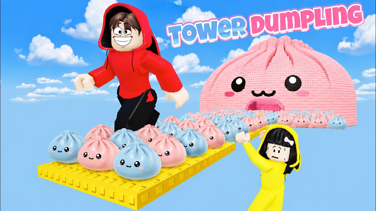 Yuta, Mio Dan Baby Celine Naik Tower Squishy Dumpling Suaranya ASMR || ROBLOX