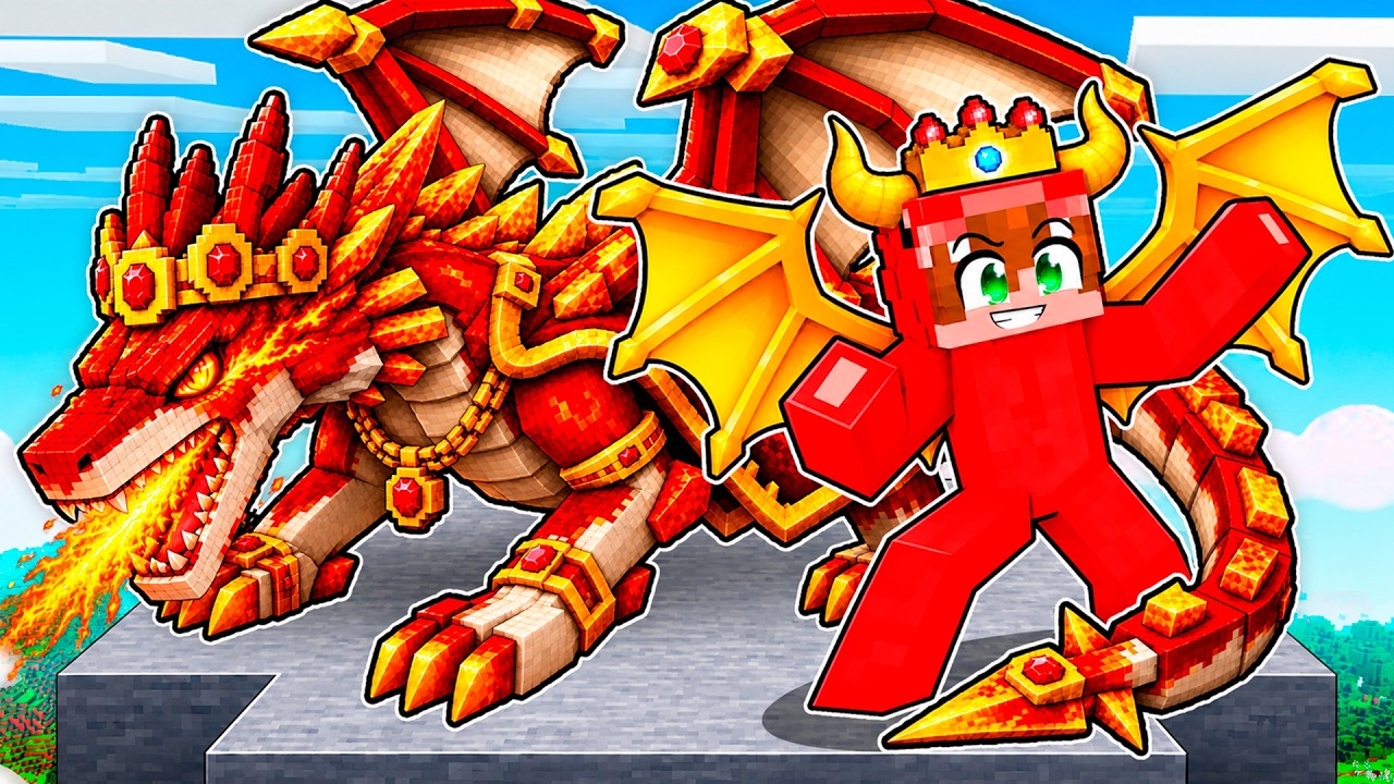 Me Convertí en REY DRAGÓN en Minecraft!