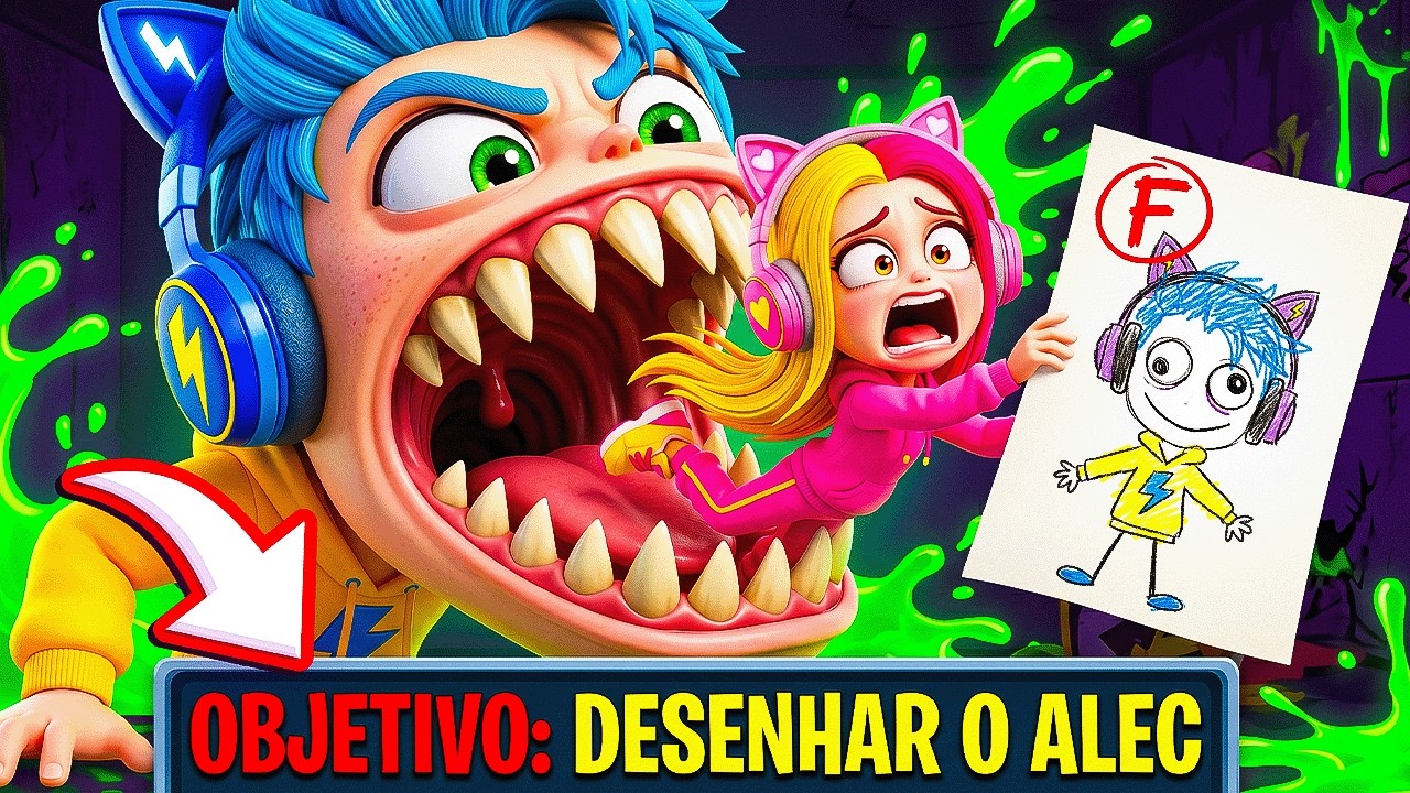 SE DESENHAR MAL *é DEVORADO* 😋 ROBLOX: DRAW or GET EATEN