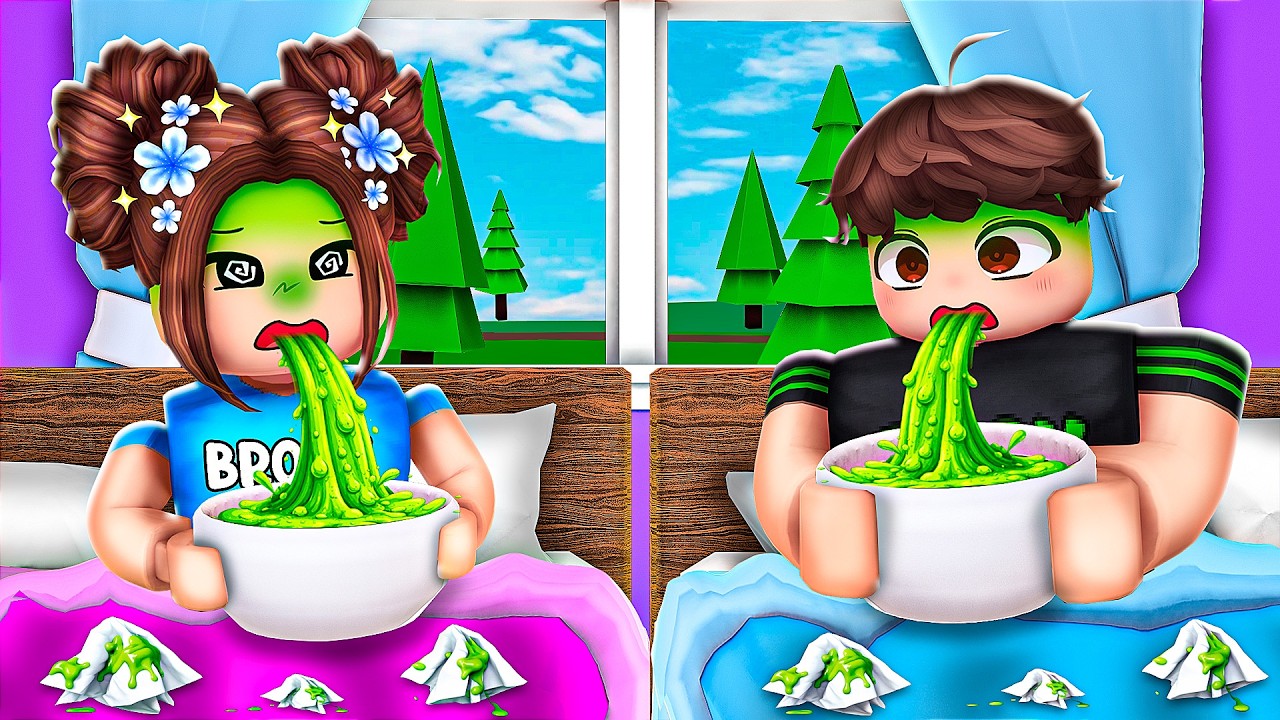 Brook and Bash Keep THROWING UP, They're Very SICK..(Brookhaven)