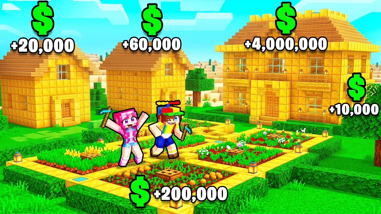 From Poor To Millionaire in a Village in Minecraft...