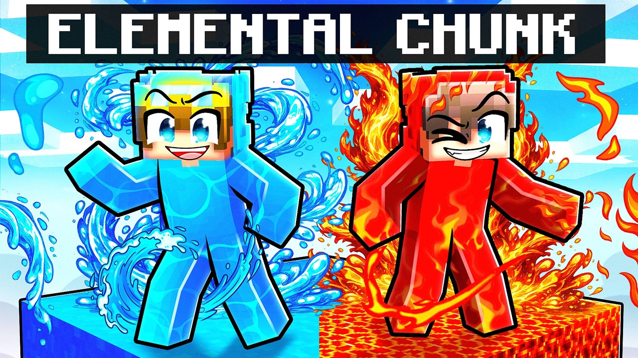 NOOB vs PRO: Elemental Chunk Battle! (Minecraft)