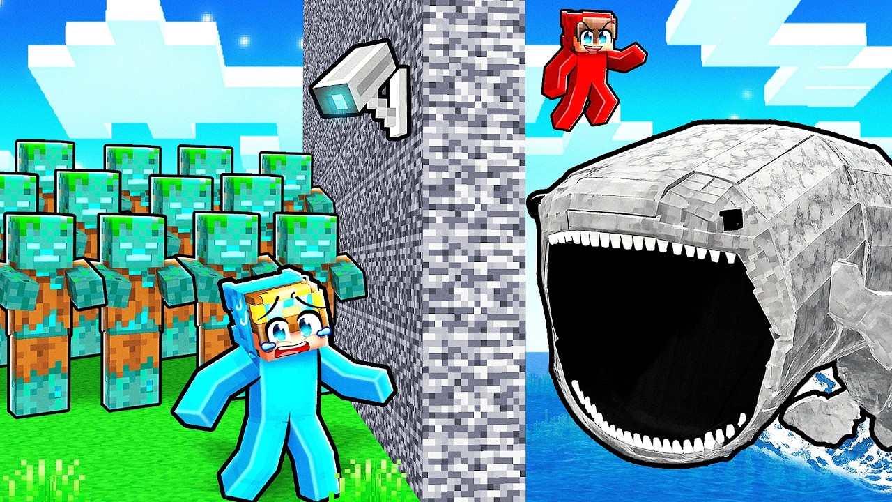 Using Security Cameras to Cheat in a Water Mob Battle!