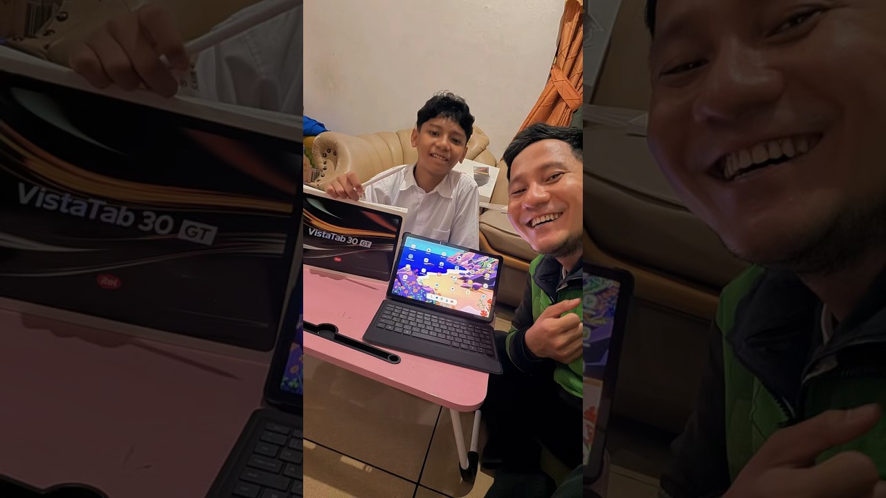 Bahagia bisa ngasih kejutan itel VistaTab 30 GT yg berasa kaya laptop utk keponakan tersayang 🥹❤️