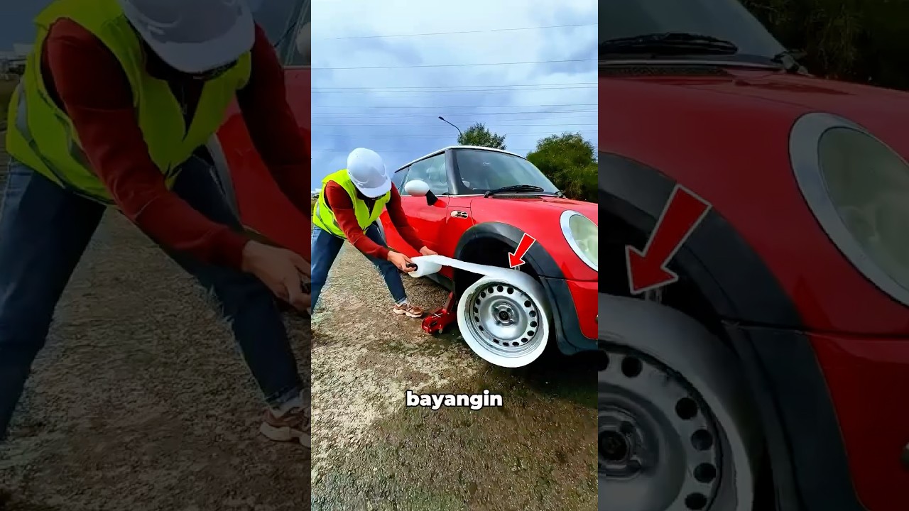 Ban Mobil Bocor Diganti Pakai Tisu? 😱 Eksperimen Paling Gila yang Bikin Kaget! #fyp #facts #shorts