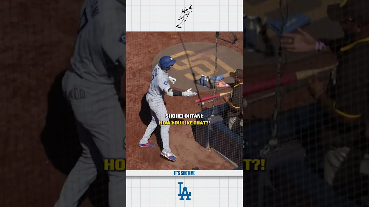 Shohei Ohtani Trolled This Padres Heckler After His Home Run #dodgers #MLB #baseball #sports