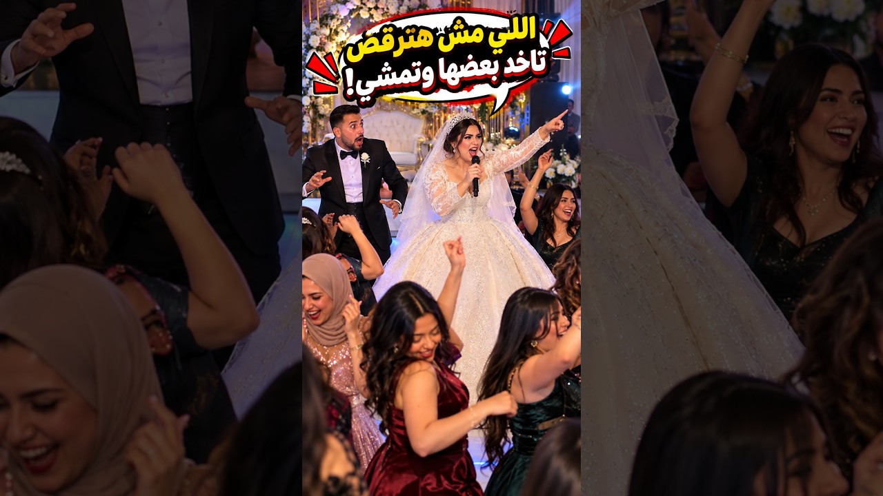 اصحاب العروسة يوم الفرح سابه الفرح ليها هي والعريس ومشيوا هههههههه