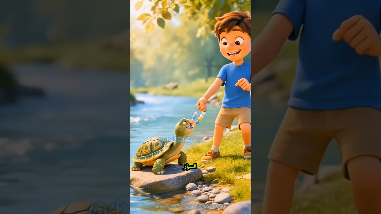 السلحفاة أمسكت بالسوار! 🐢😲 #shorts #arbic #funny