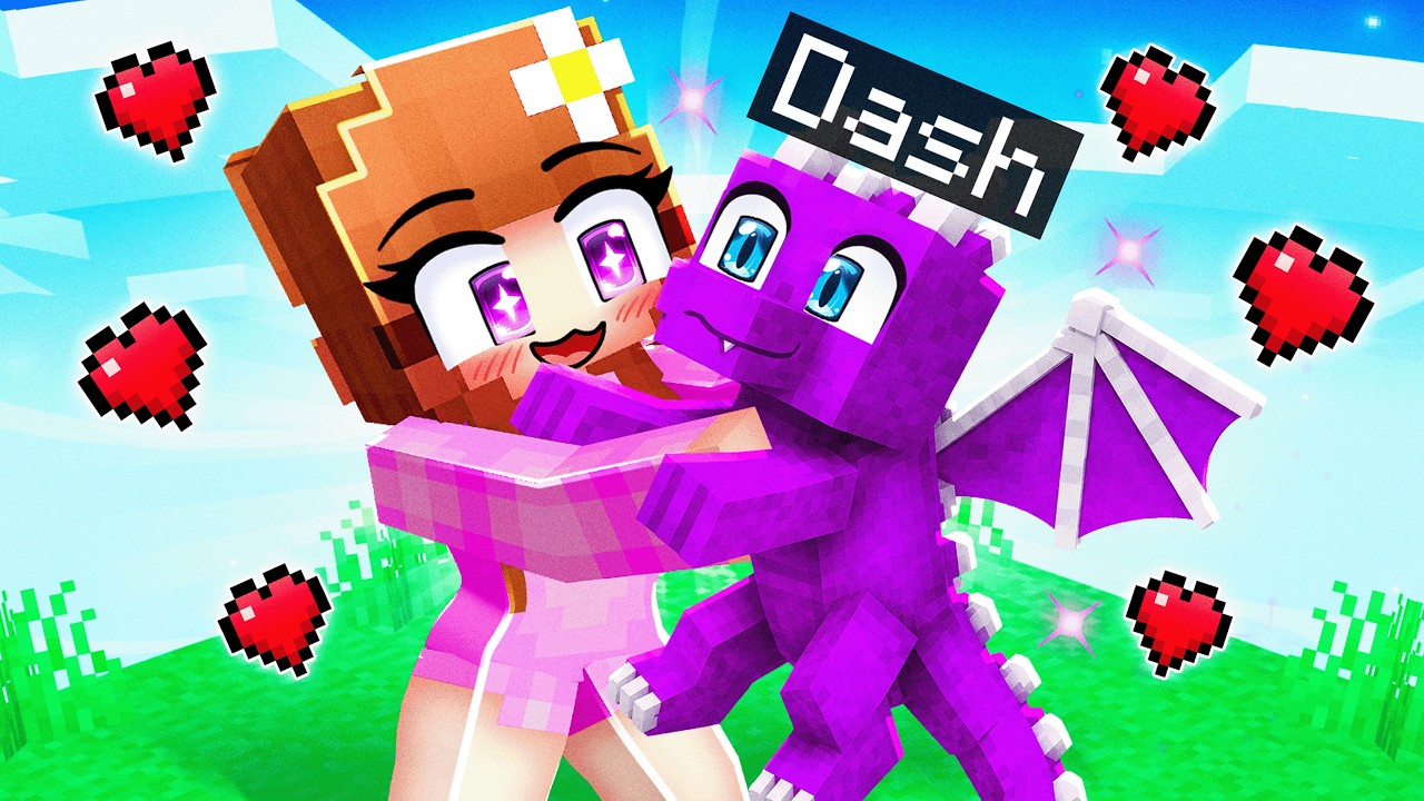 I Pretended to be a BABY DRAGON in ONE CHUNK in Minecraft!