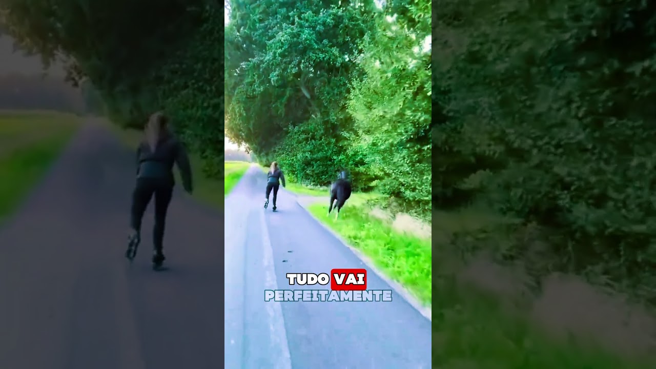 🏇💨 **“Quando o cavalo decide patinar também!”** 🛼😂