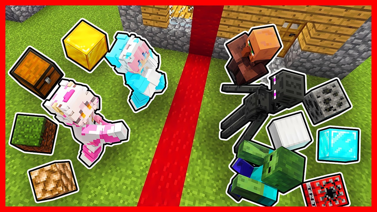 ATUN & MOMON VS MOBS BERMAIN HIDE AND SEEK MENJADI BLOCK !! Feat @sapipurba Minecraft
