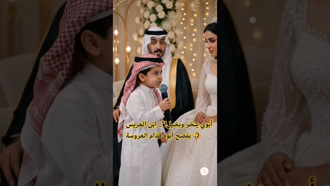 ​ابن العريس الصغير: "أبوي ينخر وبخيل!".. يفضح أبوه قدام العروسة عشان تكنسل الزواج! 😂💍 #shorts #فستان