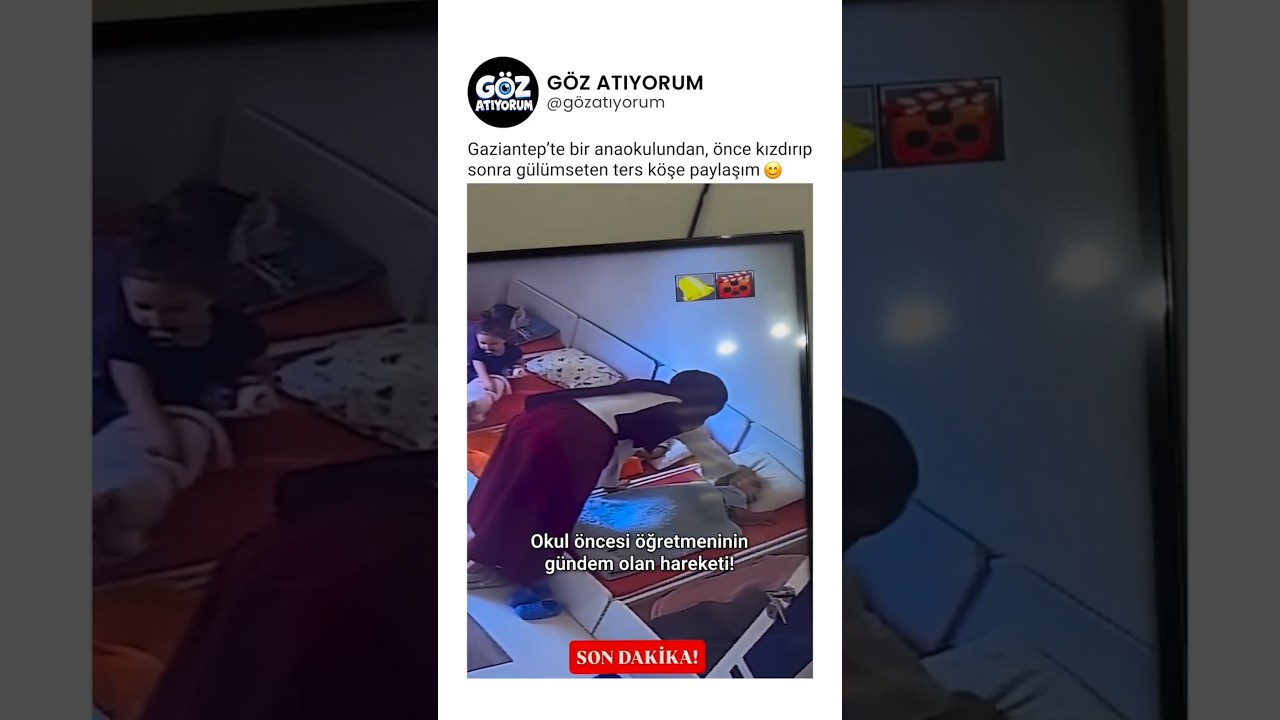 Gaziantep'te bir anaokulundan, önce kızdırıp sonra gülümseten paylaşım 😊