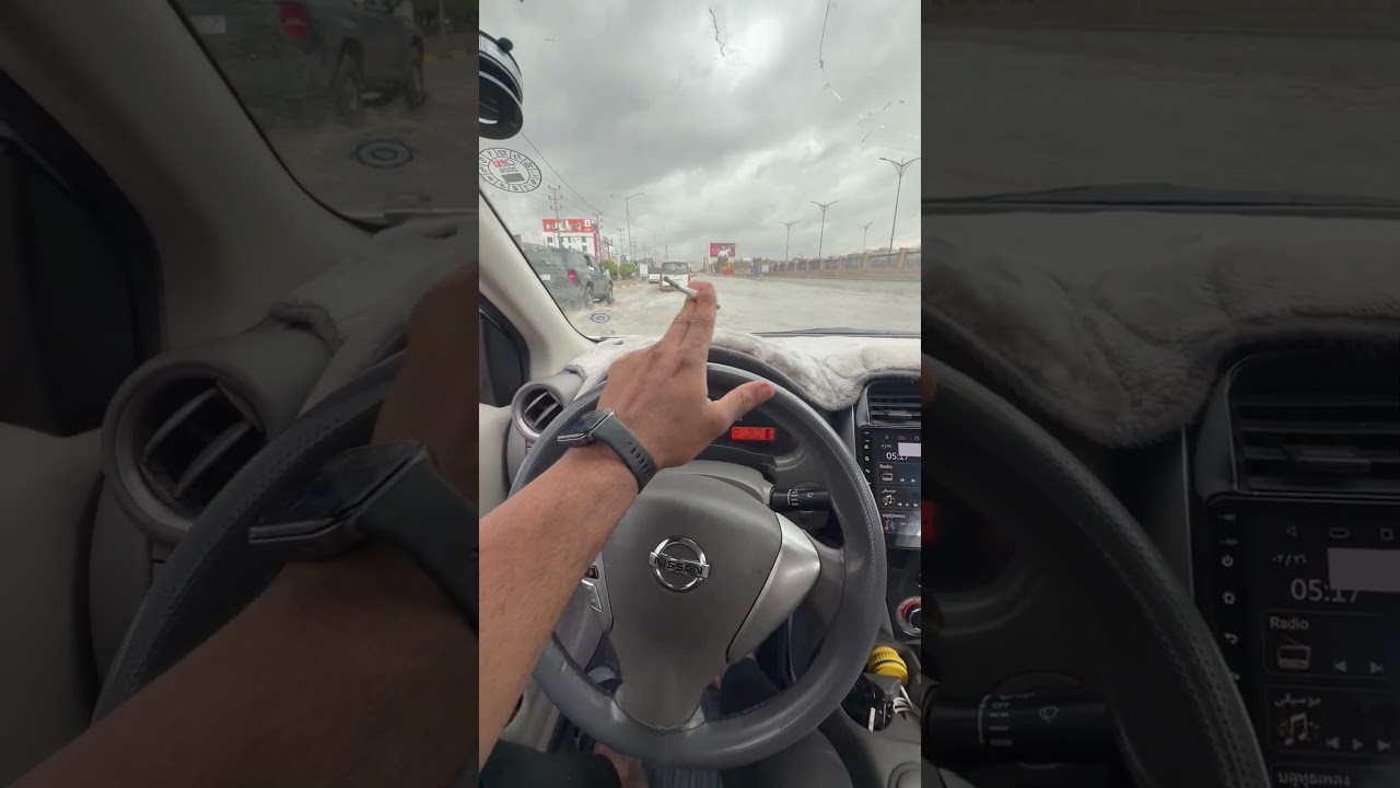 السياقة بالمطر كابتن مصطفى حسين لتعليم قيادة السيارات #قيادة_السيارة