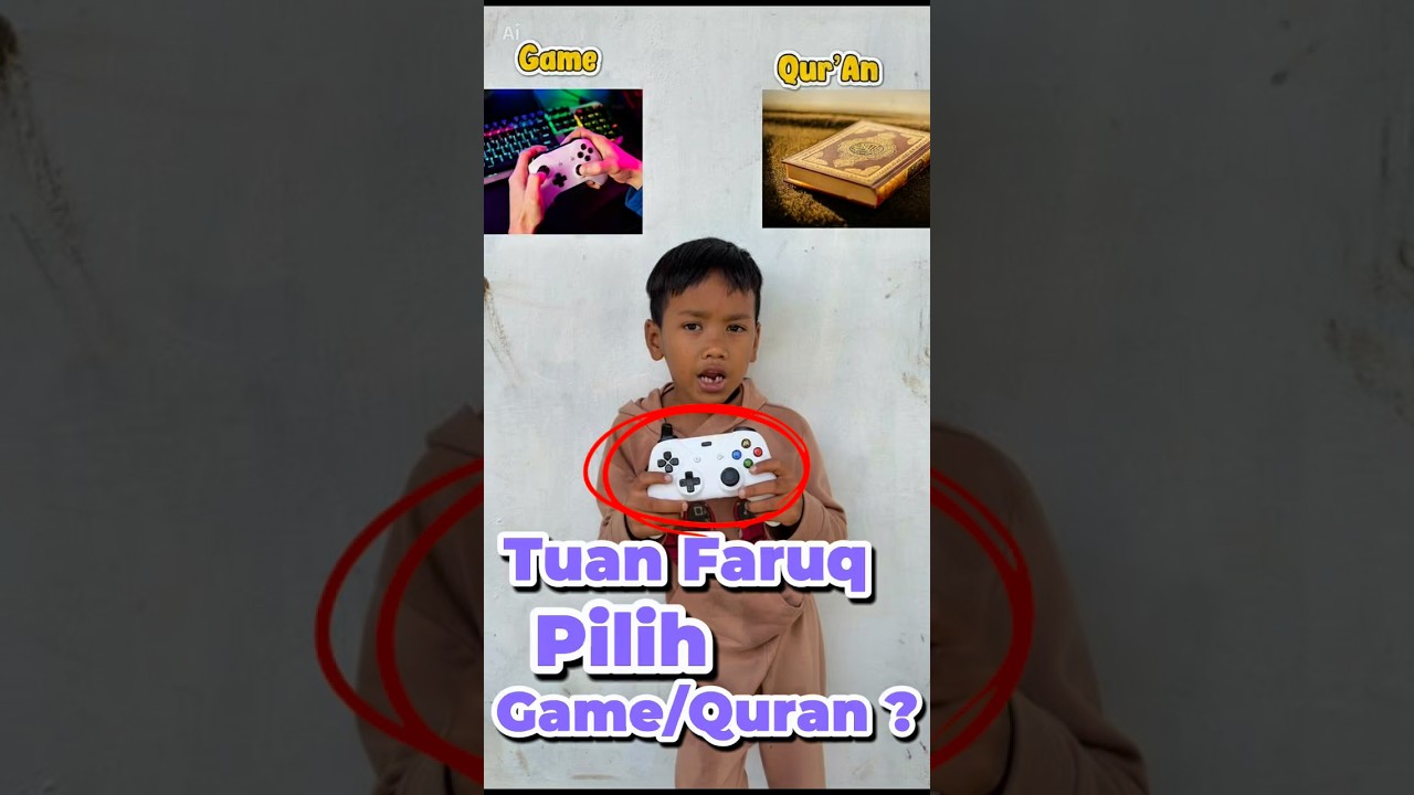 Tuan Faruq pilih mana yaa guys #anakdesa #minivlog #quran #gameplay